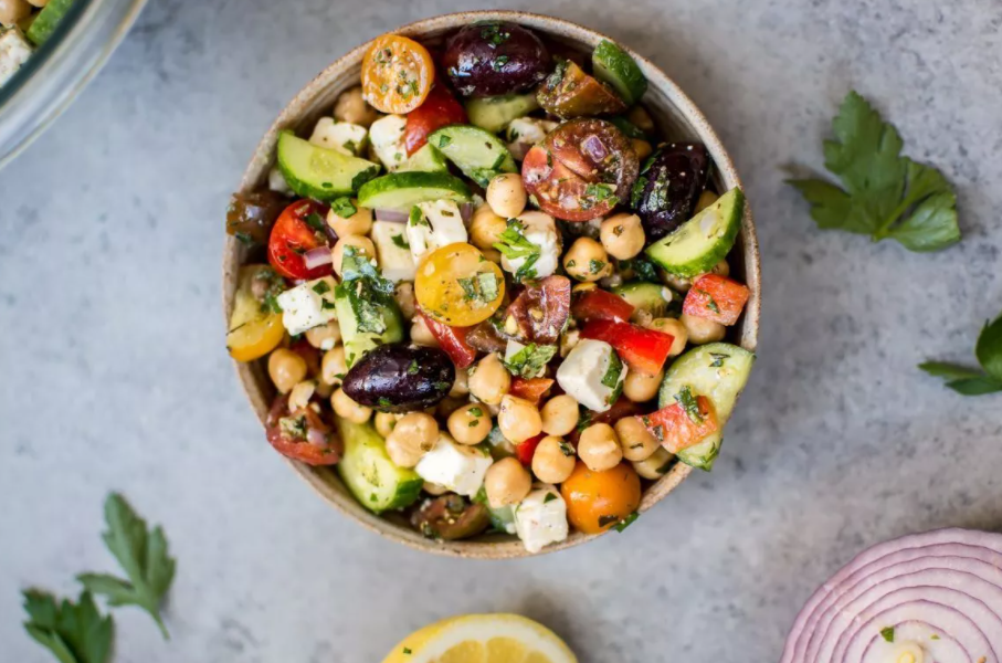 Mediterranean chickpea salad