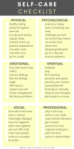 self care checklist