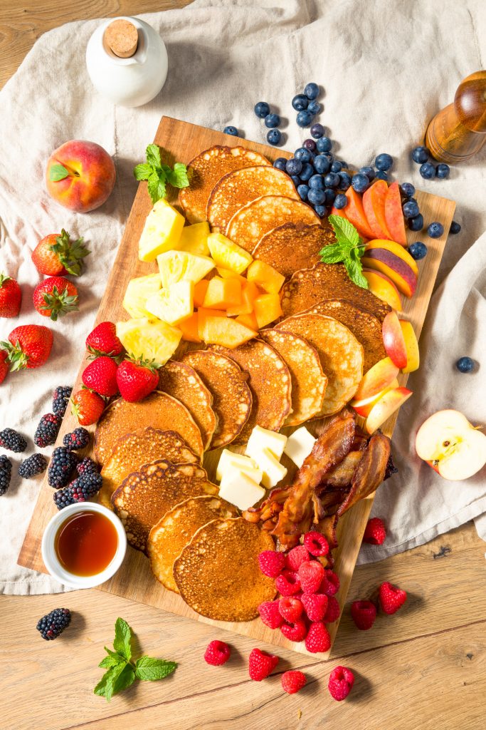 vegan pancake breakfast charcuterie board