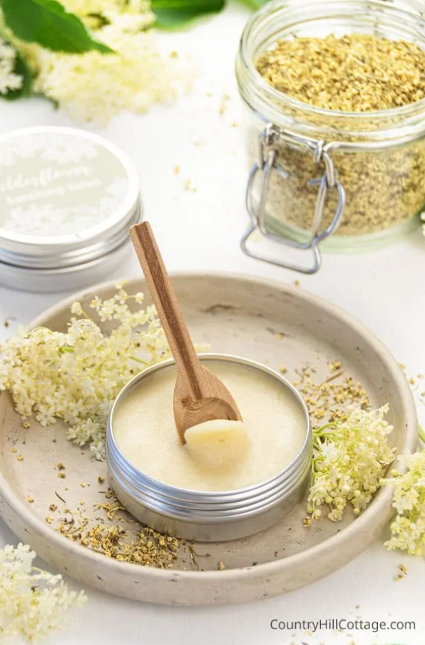 diy elderflower salve