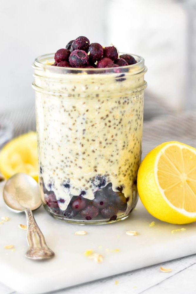 lemon blueberry overnight oats