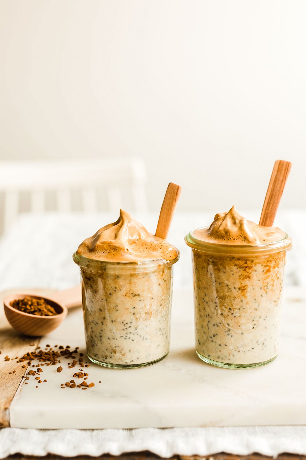 Whipped coffee overnight oats