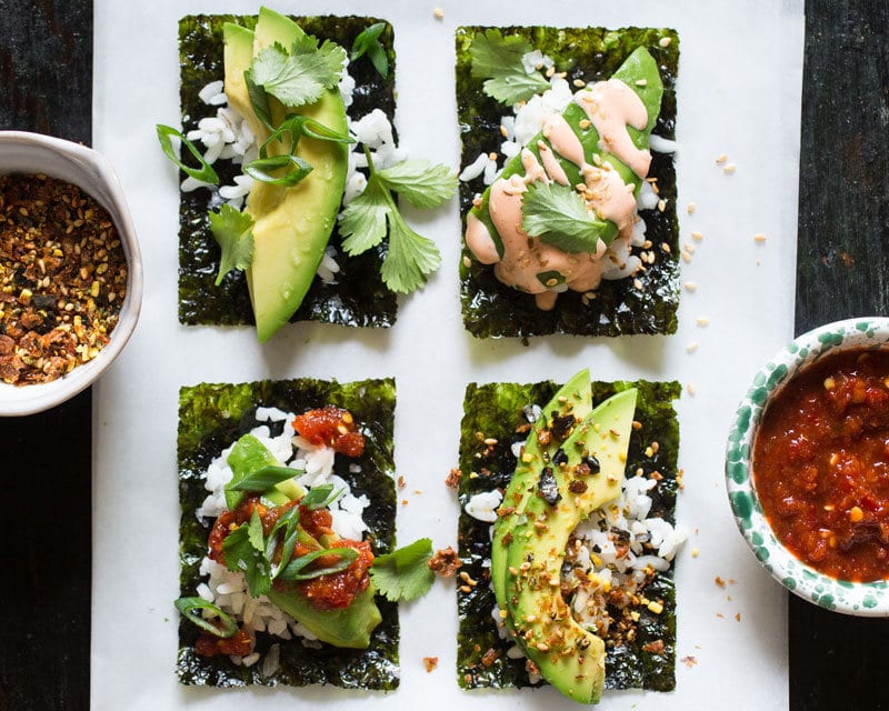 crispy seaweed sushi snacks