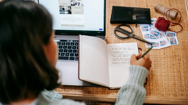 writing in a hobby journal